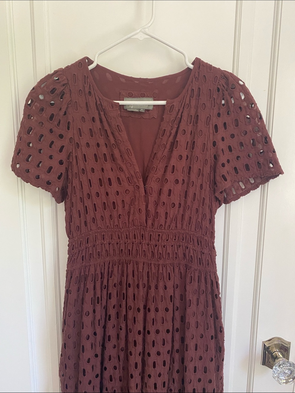 Anthropologie: Somerset Brown Eyelet Dress - Picture 2 of 5